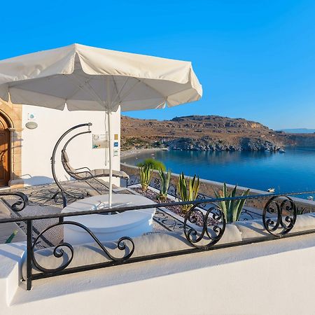 Lindos Shore Boutique Villa With Sea View Bagian luar foto