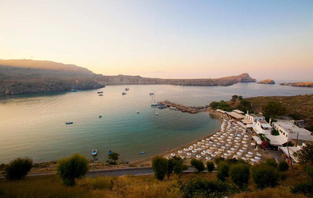 Lindos Shore Boutique Villa With Sea View Bagian luar foto