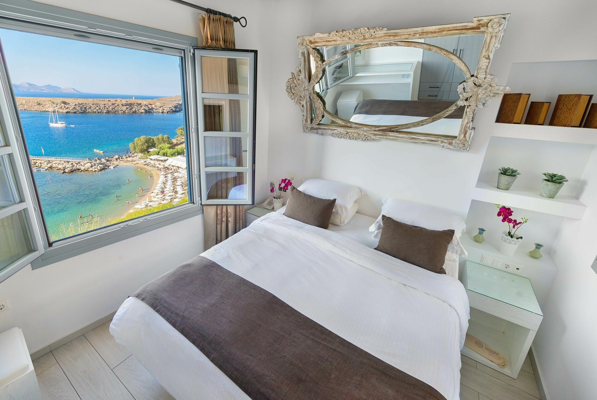 Lindos Shore Boutique Villa With Sea View Bagian luar foto